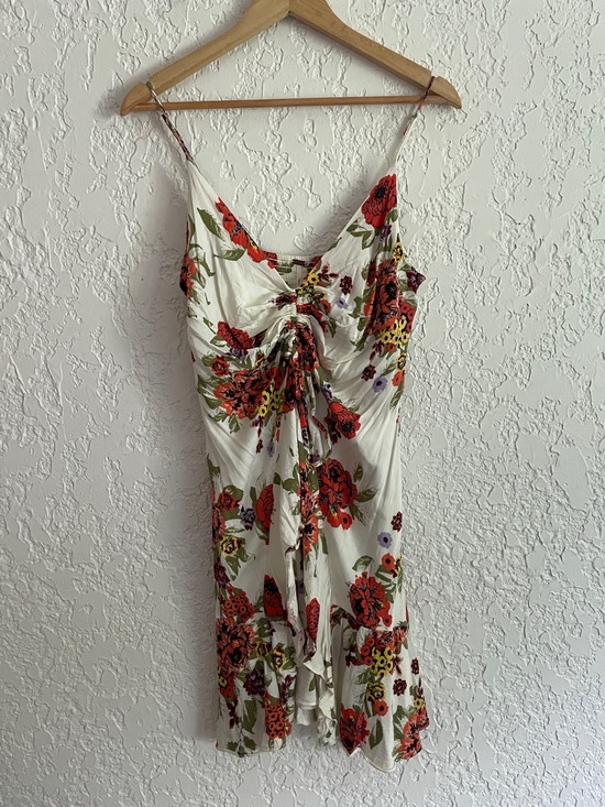 Free People Dresses & Skirts - Free People Vintage Y2K Floral Ruched Mini Dress - L